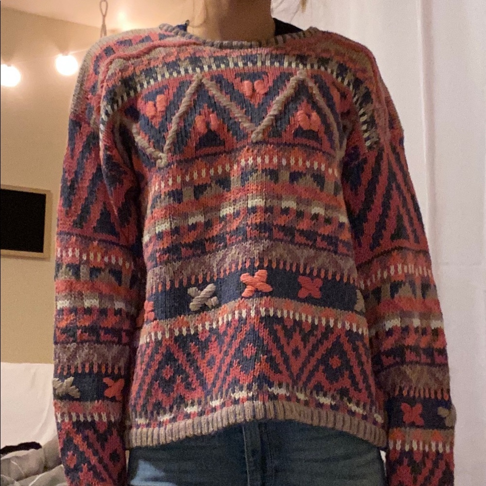 Boho sweater.